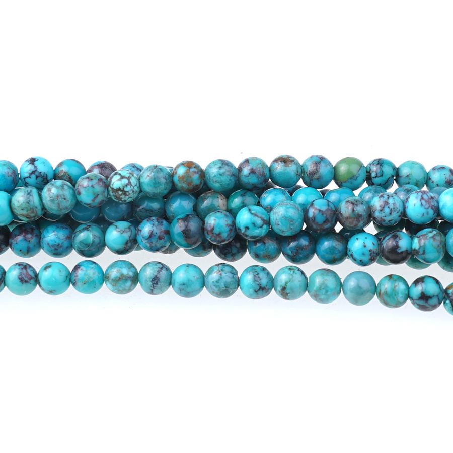 Natural Hubei Turquoise 4mm Round  15-16 Inch