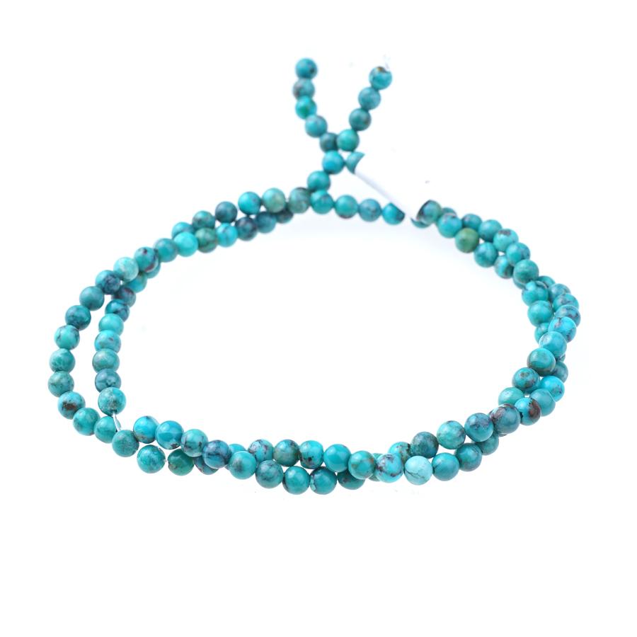 Natural Hubei Turquoise 4mm Round  15-16 Inch