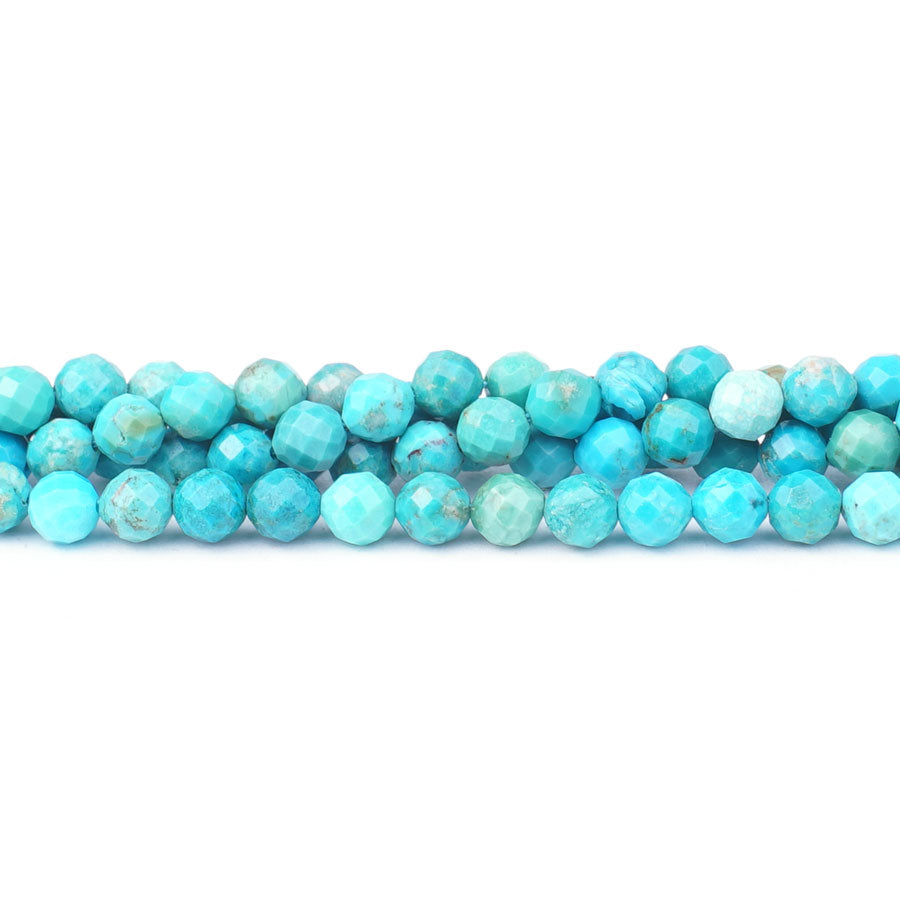 Hubei Turquoise 5mm Round Faceted AA Grade - 15-16 Inch