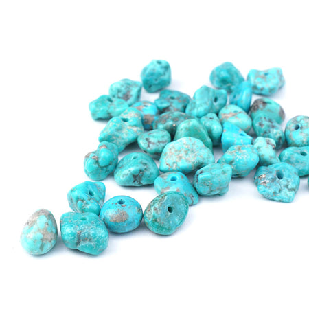 Campitos Turquoise 2mm Hole Size, Single Bead 10-20mm Nugget - Large Hole - Goody Beads