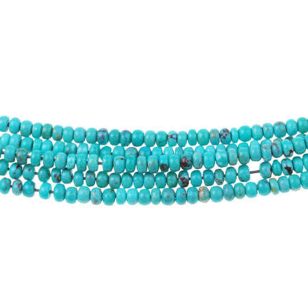 Campitos Turquoise 3-4mm Rondelle 15-16 Inch