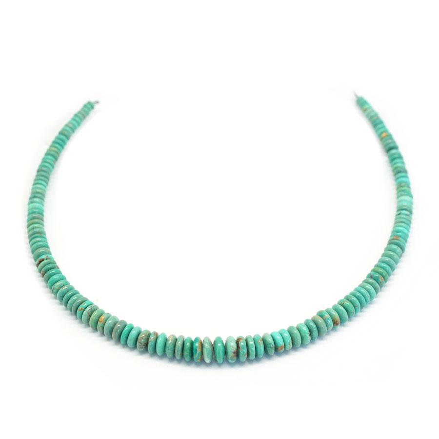 Elisa Turquoise Graduated 6-9mm Rondelle - 15-16 Inch