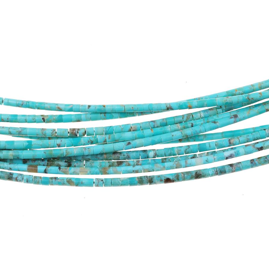 Kingman Turquoise 2mm Heishi 15-16 Inch