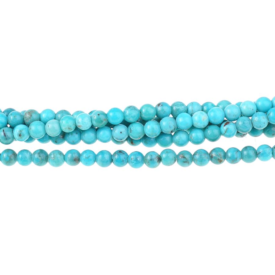 Kingman Turquoise 3mm Round 15-16 Inch