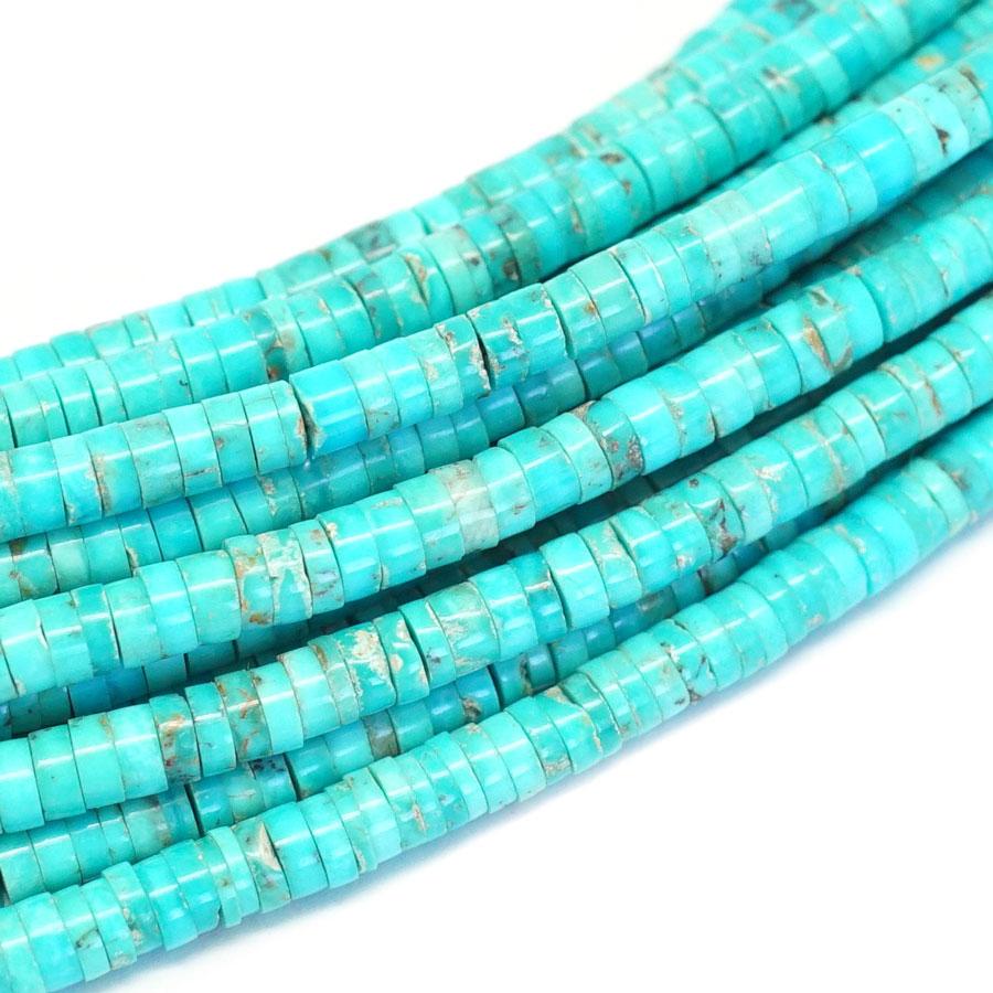 Kingman Turquoise 4mm Heishi - 15-16 Inch