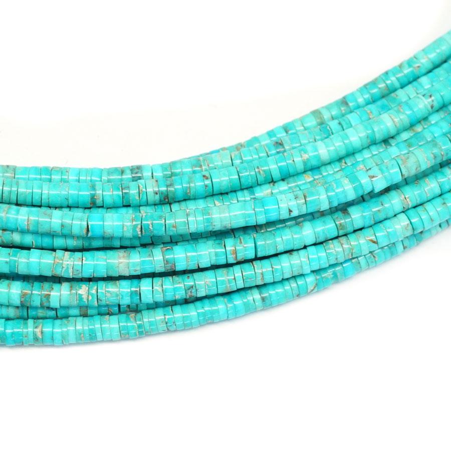 Kingman Turquoise 4mm Heishi - 15-16 Inch