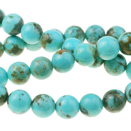 Kingman Turquoise 5mm Round 15-16 Inch