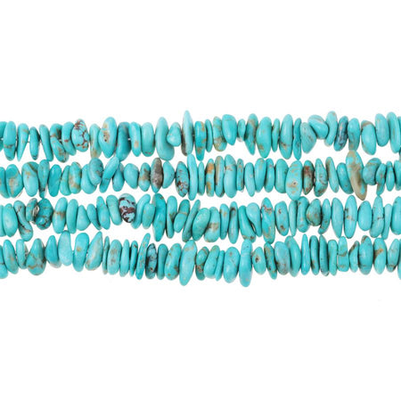 Kingman Turquoise 8-9mm Chips 15-16 Inch