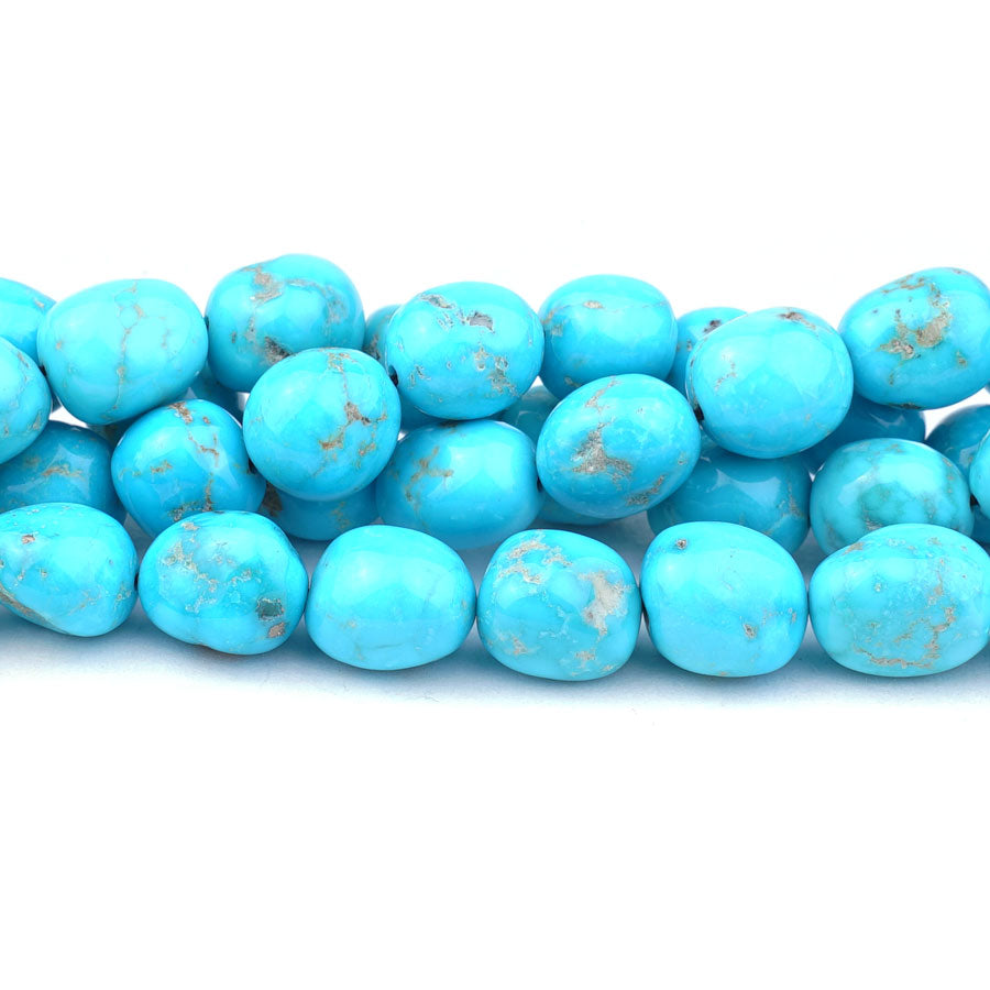 Sleeping Beauty Turquoise 10-12mm Nugget Limited Editions 18" Strand - DSPremier - Goody Beads