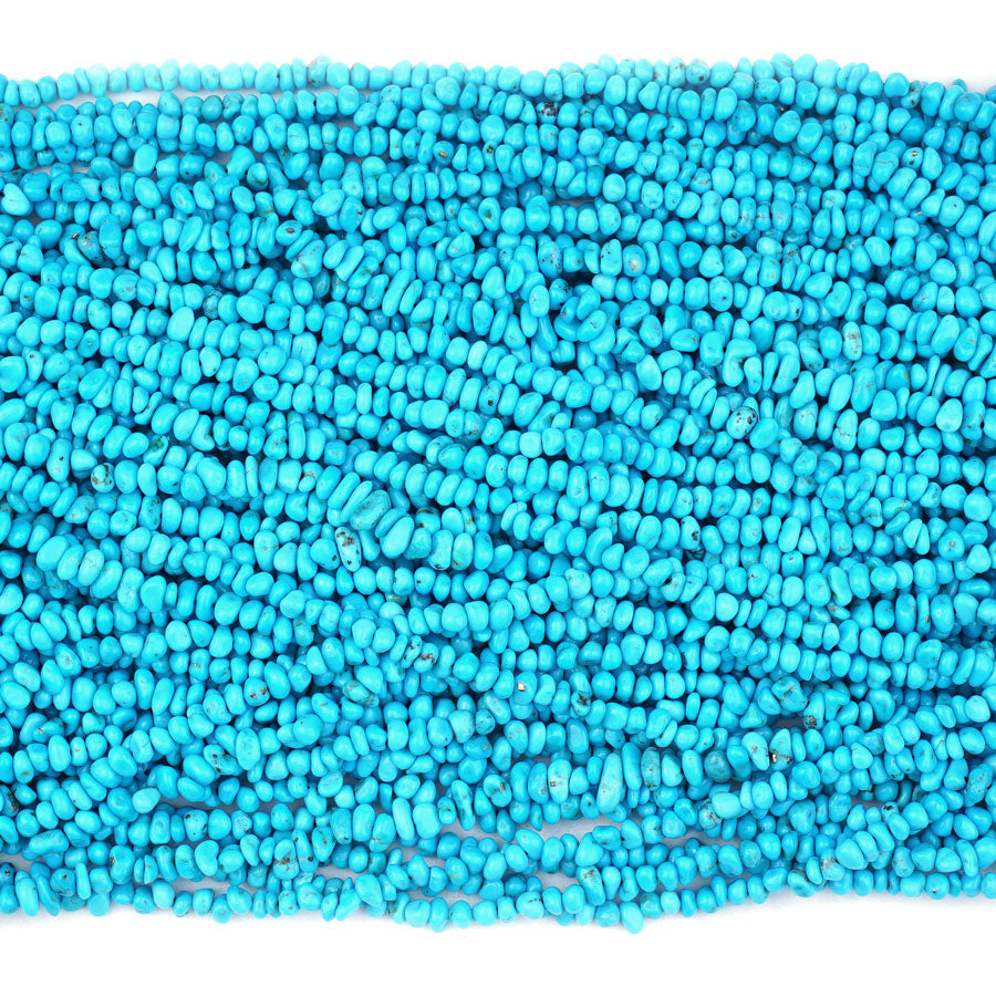 Sleeping Beauty Turquoise 3-5mm Pebble Limited Editions 18" Strand - DSPremier - Goody Beads