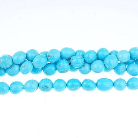 Sleeping Beauty Turquoise  6-8mm Nugget - 15-16 Inch