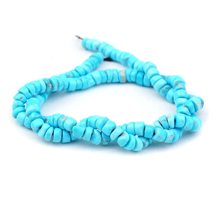 Sleeping Beauty Turquoise 6mm Heishi Limited Editions 16" Strand - DSPremier - Goody Beads