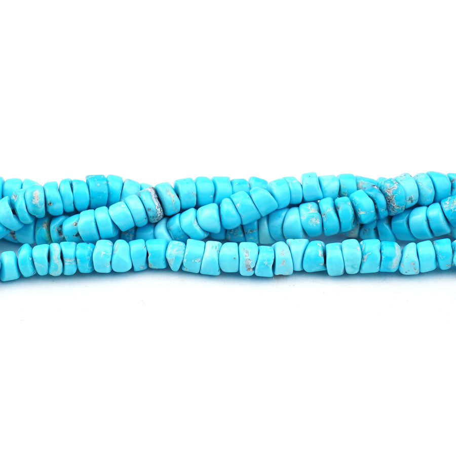 Sleeping Beauty Turquoise 6mm Heishi Limited Editions 16" Strand - DSPremier - Goody Beads