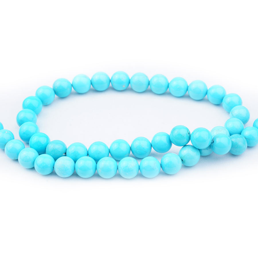 Sleeping Beauty Turquoise 9-10mm Round Limited Editions 17-18" Strand - DSPremier - Goody Beads