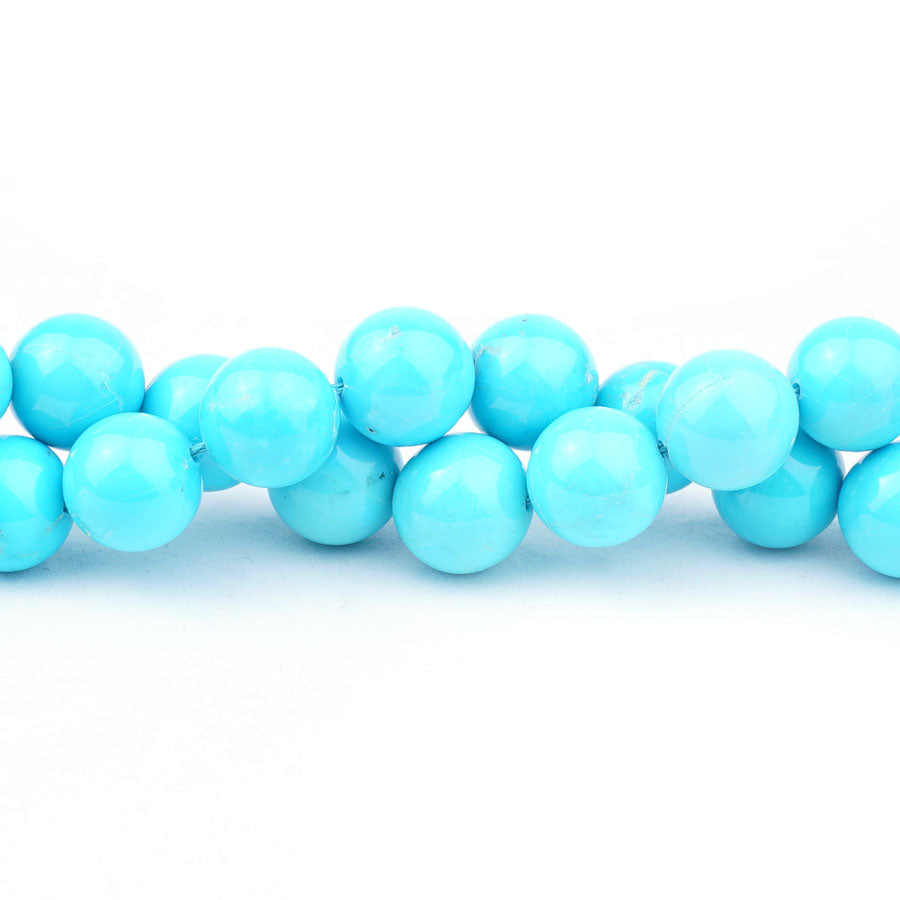 Sleeping Beauty Turquoise 9-10mm Round Limited Editions 17-18" Strand - DSPremier - Goody Beads