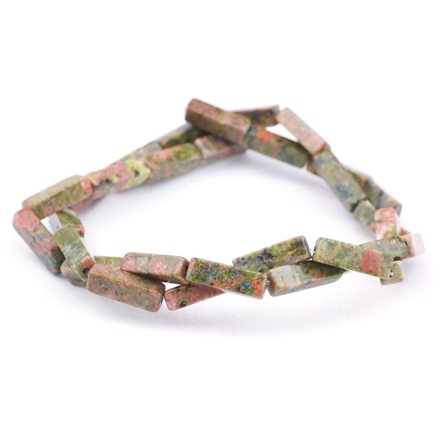 Unakite 4X13mm Rectangle Tube - Limited Editions - Goody Beads