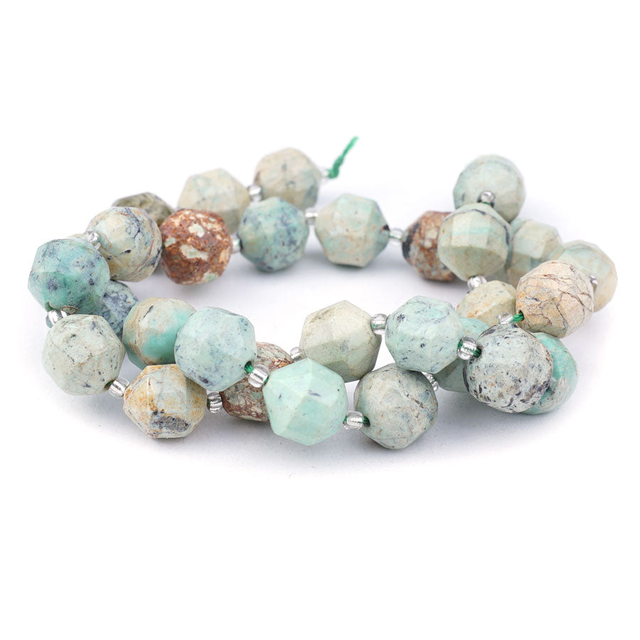 Variscite 10mm Energy Prism Faceted - 15-16 Inch - Goody Beads