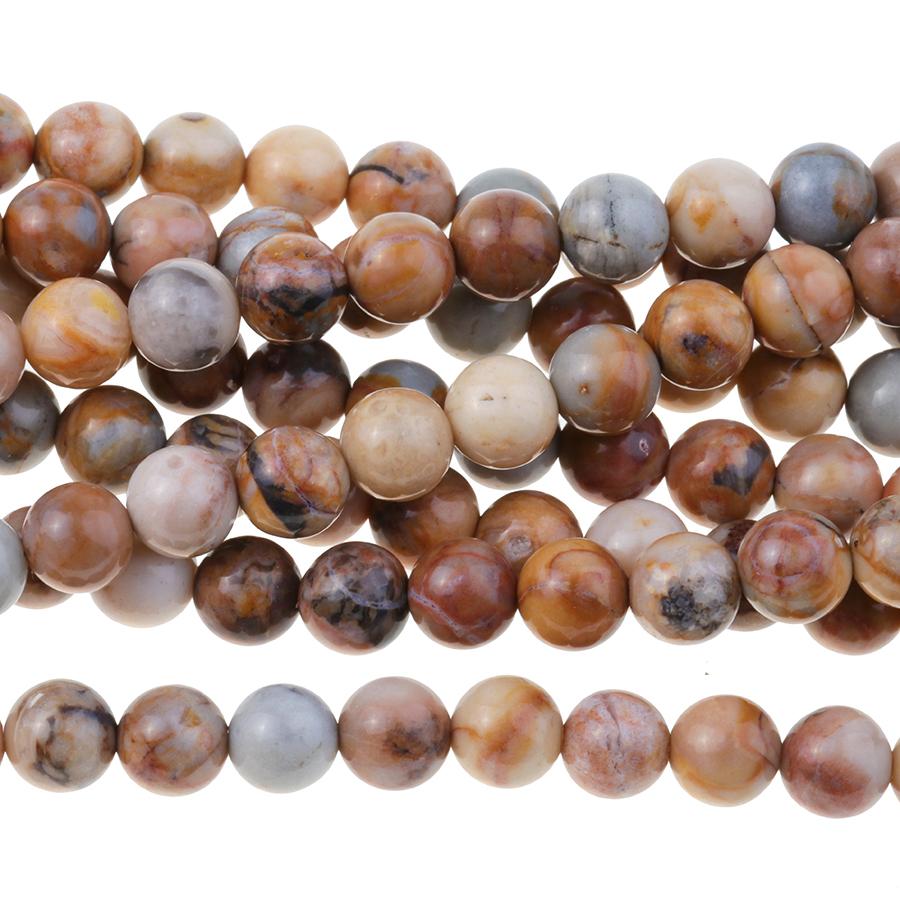 Venus Jasper 4mm Round 8-Inch - Goody Beads