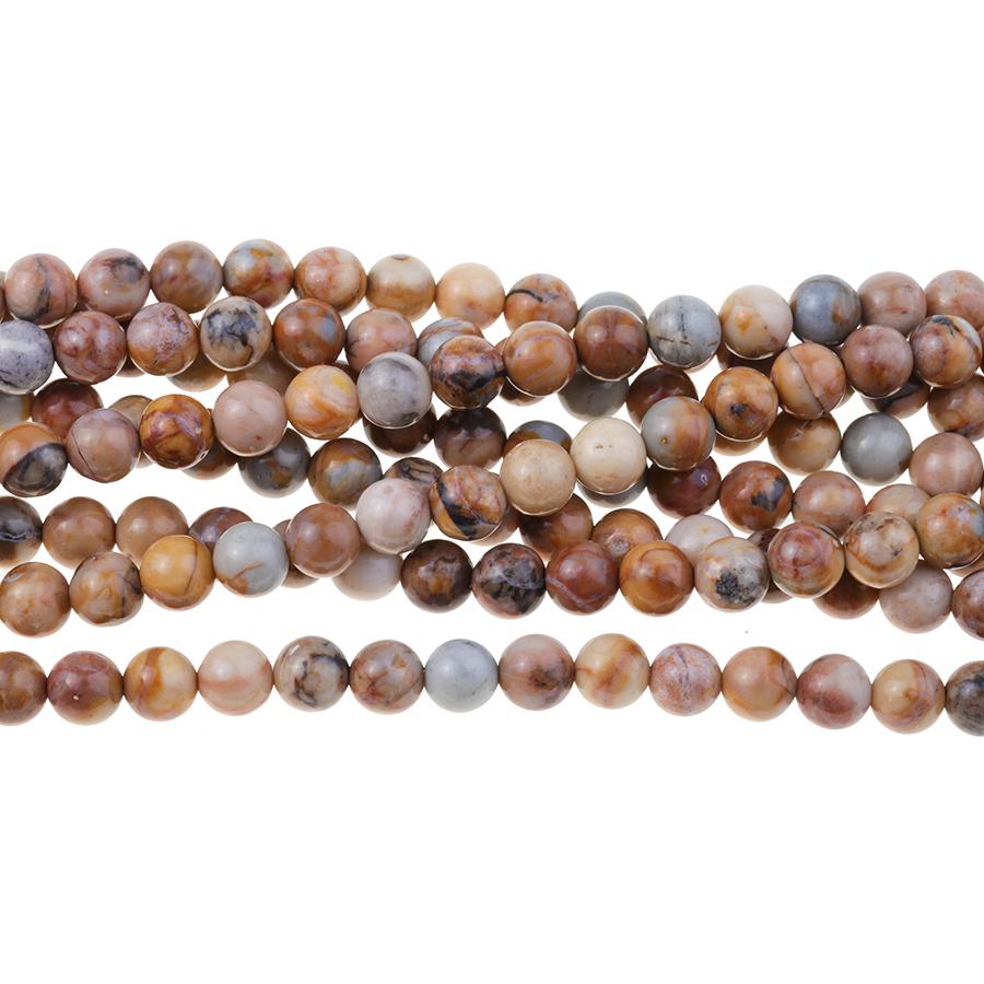 Venus Jasper 4mm Round 8-Inch - Goody Beads