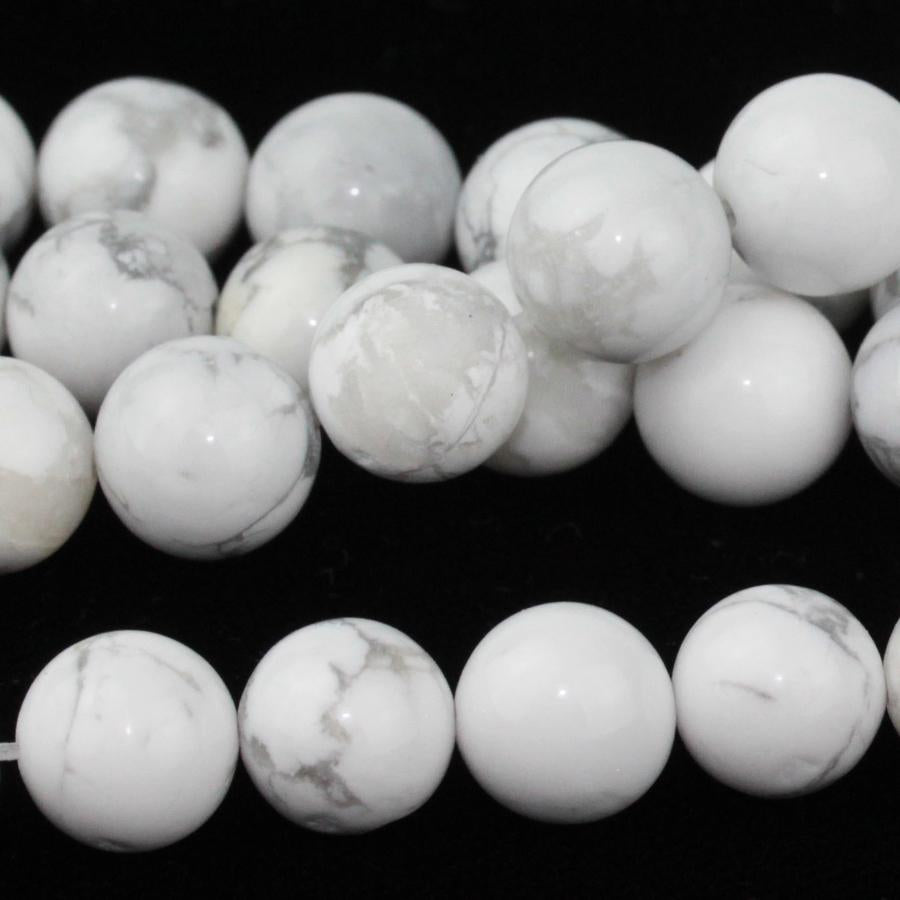 White Howlite 10mm Round 8-Inch - Goody Beads