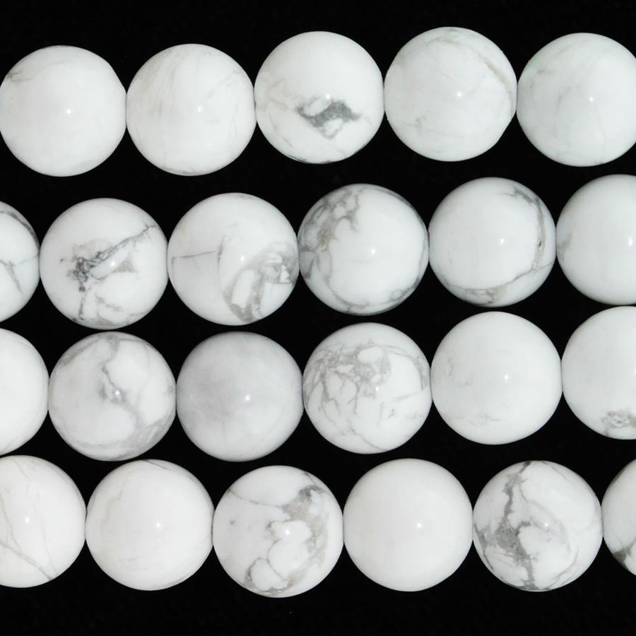 White Howlite 8mm Round 8-Inch - Goody Beads