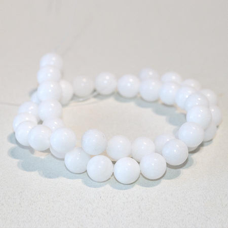 White Jade 10mm Round 15-16 Inch