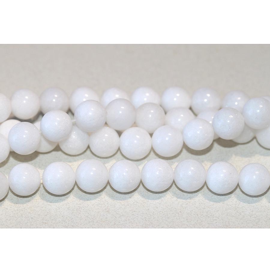 White Jade 10mm Round 15-16 Inch