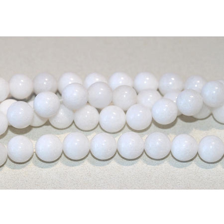 White Jade 10mm Round 15-16 Inch