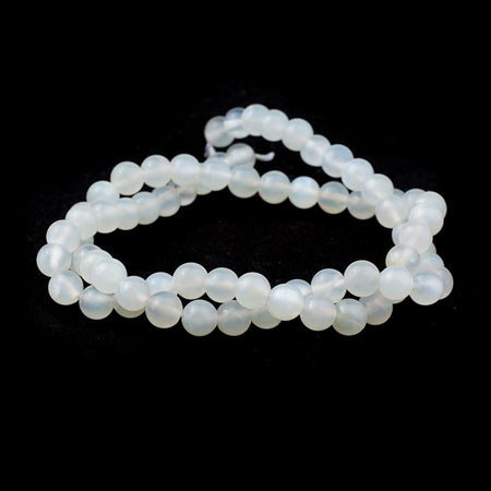 White Moonstone 6mm Round - 15-16 Inch