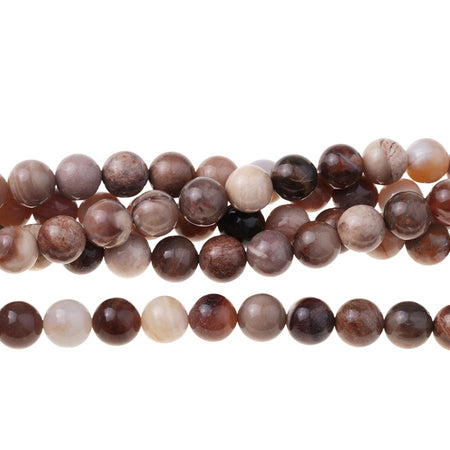 Wood Opalite 8mm Round 8-Inch - Goody Beads