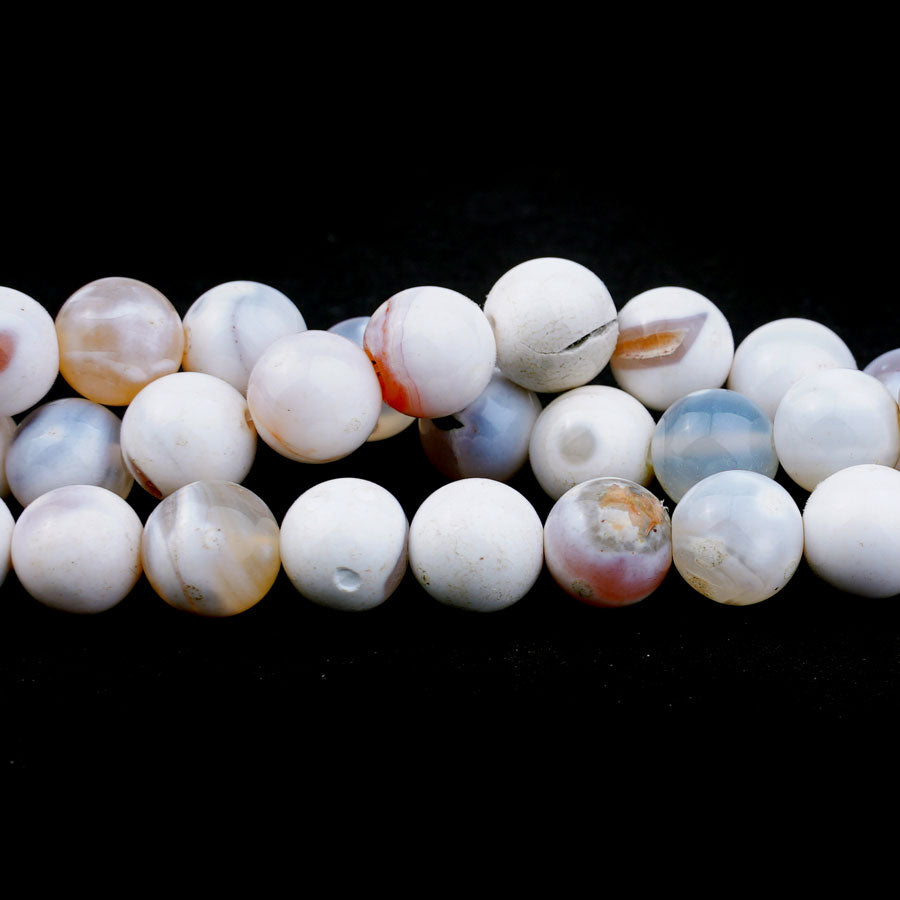 White Porcelain Agate 10mm Round - Limited Editions - Goody Beads