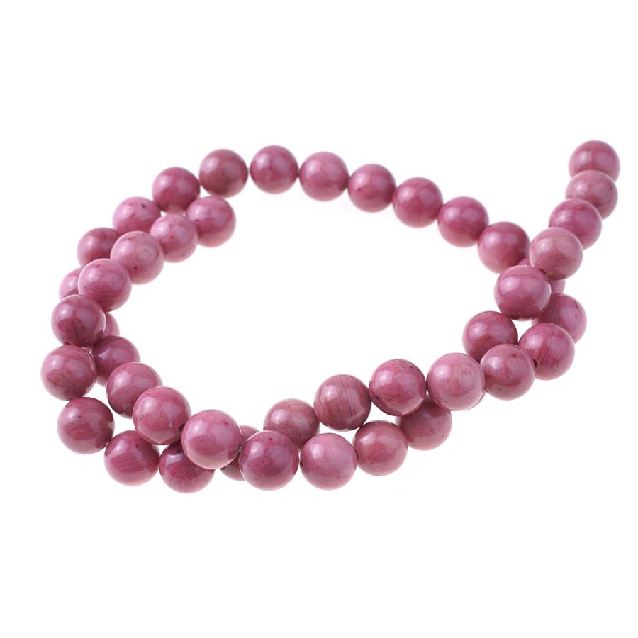 Wood Rhodonite 8mm Round 15-16 Inch