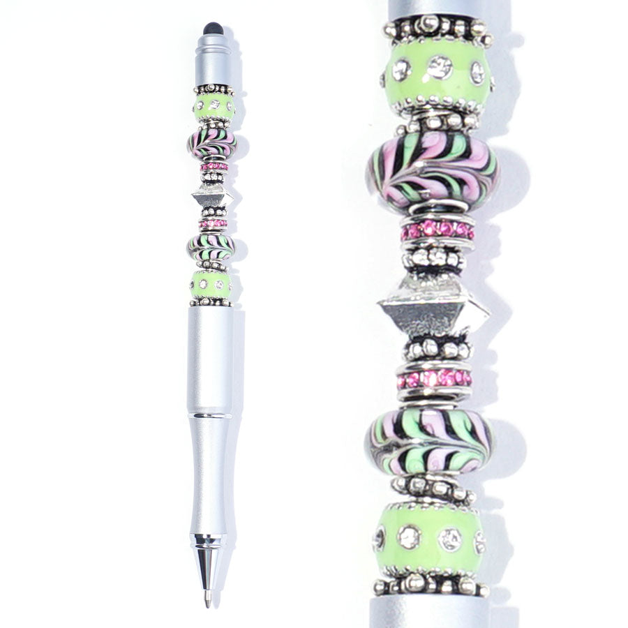 Lime and Pink Lemonade Bead Pen Kit - Pen Not Included - Goody Beads
