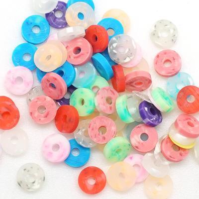 4mm Vinyl/Vulcanite Heishi Beads – Mixed Colors (Rainbow Flower)