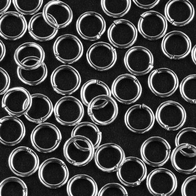 100pc 18ga. Jump Ring 10mm Silver Plated I.D. 8mm