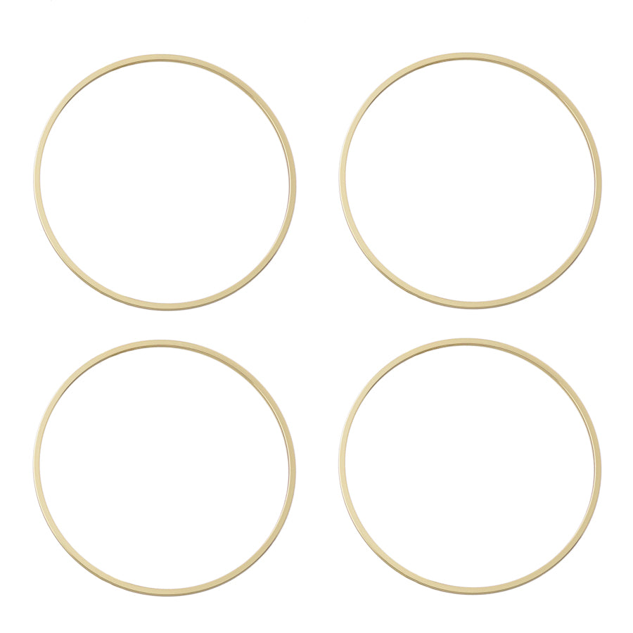 40mm Large Circle Frame Connector in Gold Plated Brass from the Geo Collection