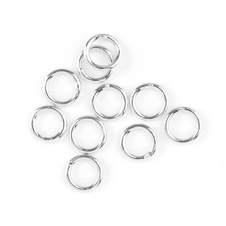 6mm Silver Plated Closed Jump Ring - Goody Beads