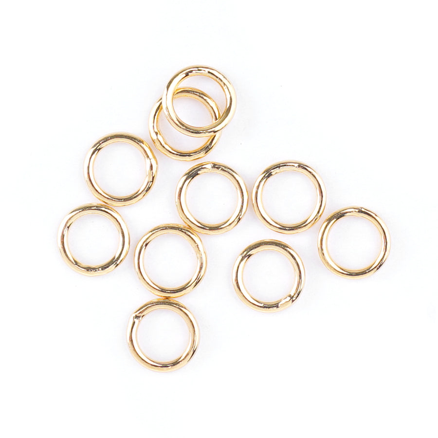 6mm Gold Plated Closed Jump Ring - Goody Beads