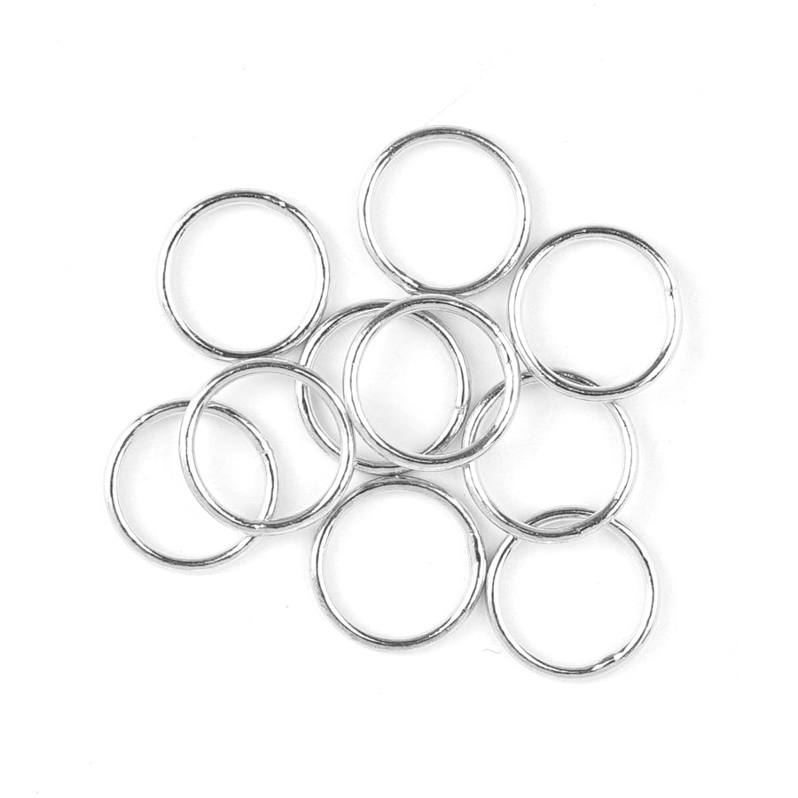 10mm Silver Plated Closed Jump Ring - Goody Beads