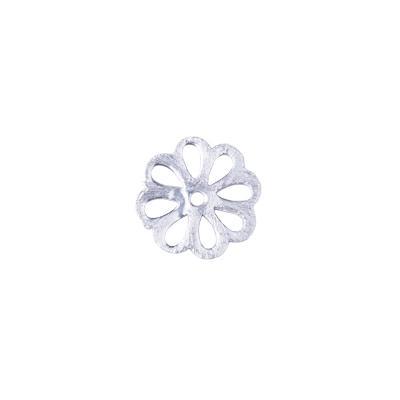 14mm Brushed Silver Plated Bali Style Cut Out Flower Link/Connector - Goody Beads