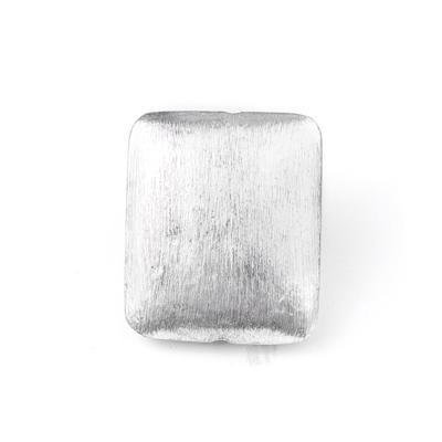 26mm Brushed Silver Plated Bali Style Large Rectangle Focal Beads - Goody Beads