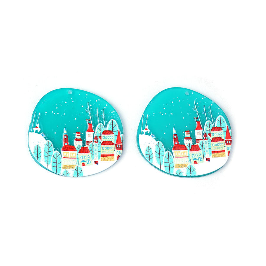 Scenic North Pole Resin Charm Set - Goody Beads