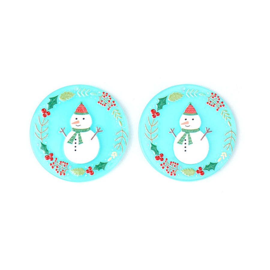 Holly Jolly Snowman Resin Charm Set - Goody Beads