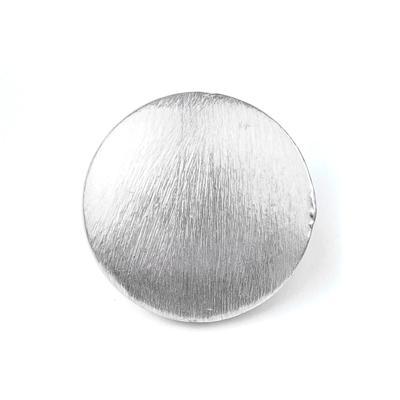 26mm Brushed Silver Plated Bali Style Flat Coin Beads - Goody Beads