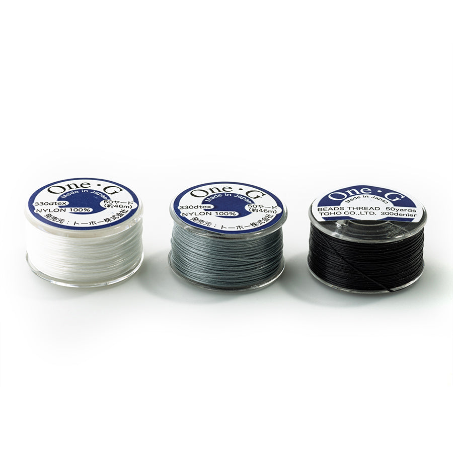 TOHO One-G Beading Thread 3 Bobbin Set - Basics