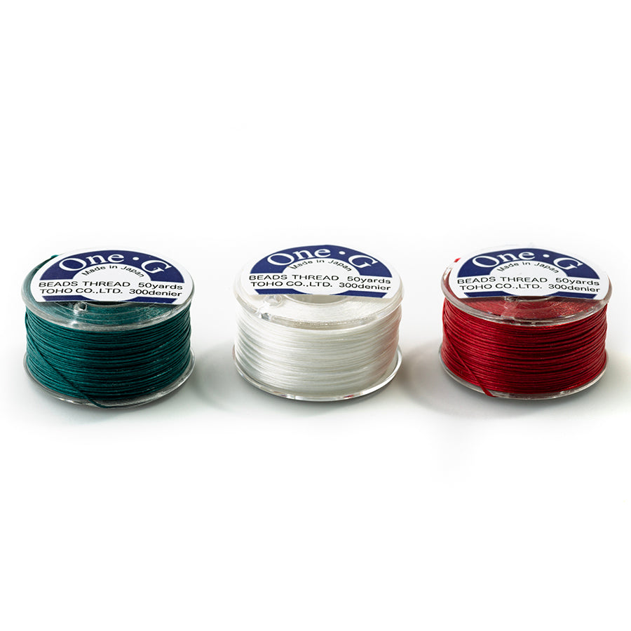 TOHO One-G Beading Thread 3 Bobbin Set - Christmas Mix