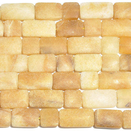 MATTE Yellow Jade 13x13-25mm Rectangle