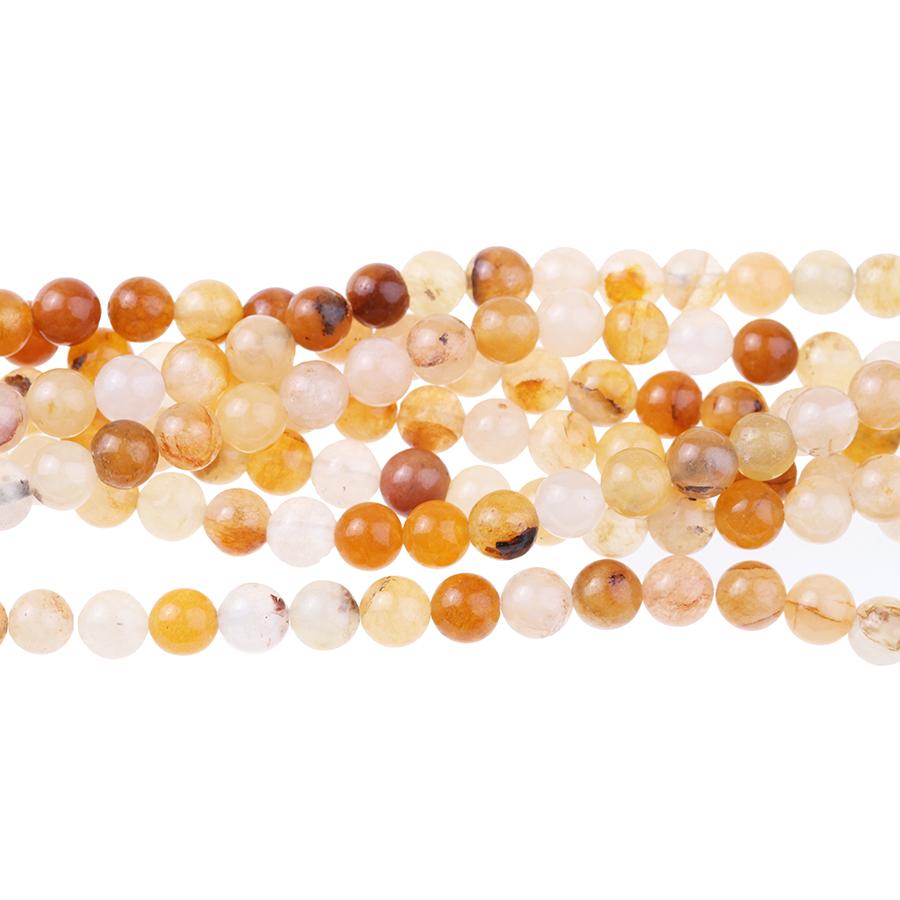 Yellow Jade 6mm Round 8-Inch - Goody Beads