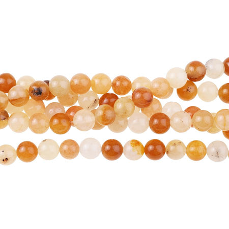 Yellow Jade 8mm Round 8-Inch - Goody Beads