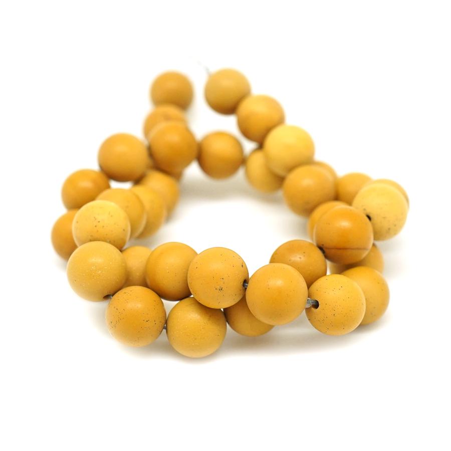 Yellow Mookaite Matte 10mm Round - 15-16 Inch